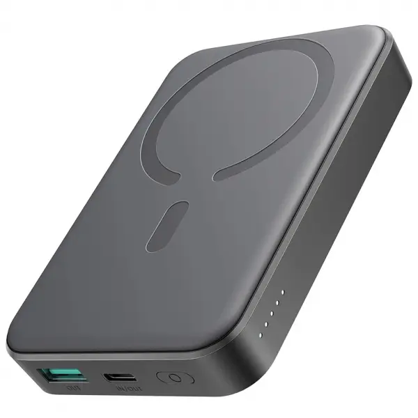 Baterie Externa Wireless Joyroom JR-W020, 10000mAh, 20W, QC + PD + FQI, 1 x QI - 1 x USB-A - 1 x USB-C, Neagra