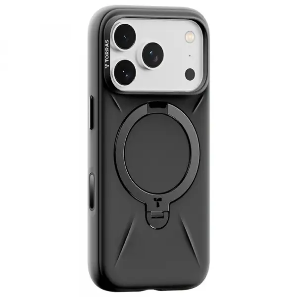 Husa MagSafe pentru Apple iPhone 17 Pro, Torras, QPRO Silicone, Neagra