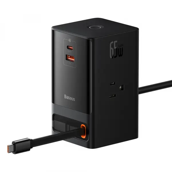 Prelungitor Baseus PowerCombo US, 3 x Prize, Negru PSLR000101