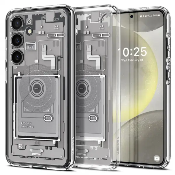 Husa pentru Samsung Galaxy S24 S921, Spigen, Ultra Hybrid Zero One, Alba