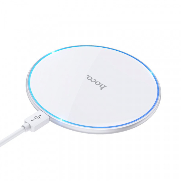 Incarcator Retea Wireless HOCO CW6 Pro, 15W, 1.67A, Alb