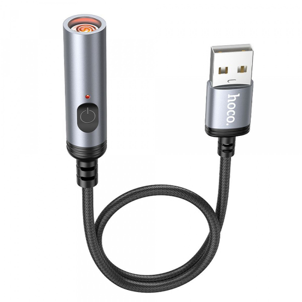 Bricheta Electrica HOCO UA30, USB-A, 30cm, Gri