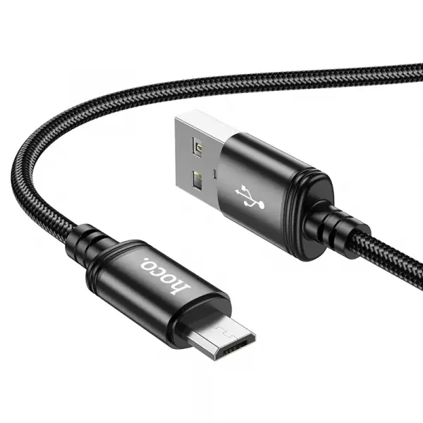 Cablu Date si Incarcare USB-A - microUSB HOCO X89, 18W, 1m, Negru