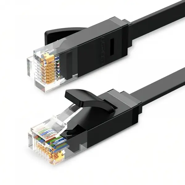 Cablu Retea UGREEN NW102 Flat, UTP, Cat6, 2m, Negru