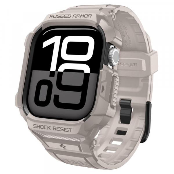 Husa Spigen Rugged Armor Pro V2 pentru Apple Watch Series 10 / 11 42mm, Bej ACS10496