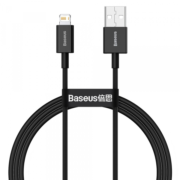 Cablu Date si Incarcare USB-A - Lightning Baseus Superior Series, 20W, 1m, Negru CALYS-A01