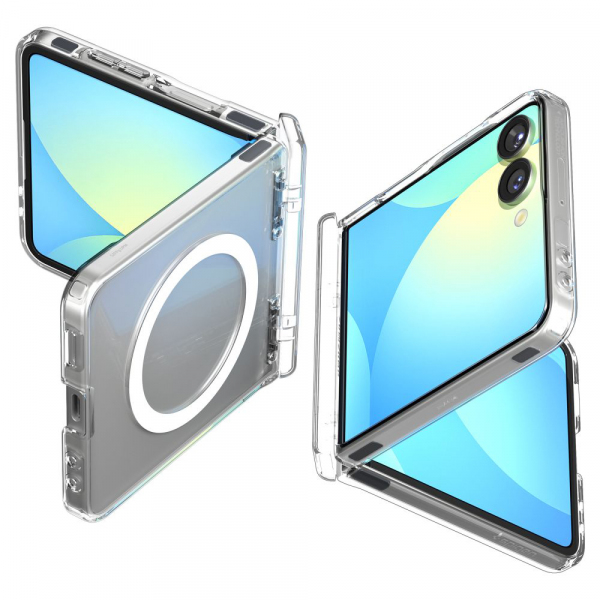 Husa MagSafe pentru Samsung Galaxy Z Flip7 F766, Spigen, Ultra Hybrid Pro, Transparenta ACS09559