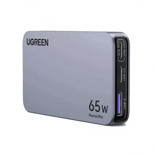 Incarcator Retea UGREEN X753 Nexode Pro, 65W, 3A, 1 x USB-A - 2 x USB-C, Gri