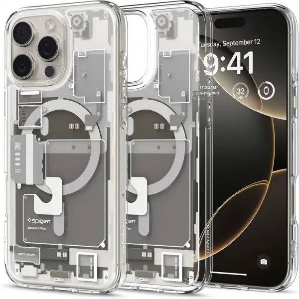 Husa MagSafe pentru Apple iPhone 16 Pro, Spigen, Ultra Hybrid Zero One, Bej ACS08137