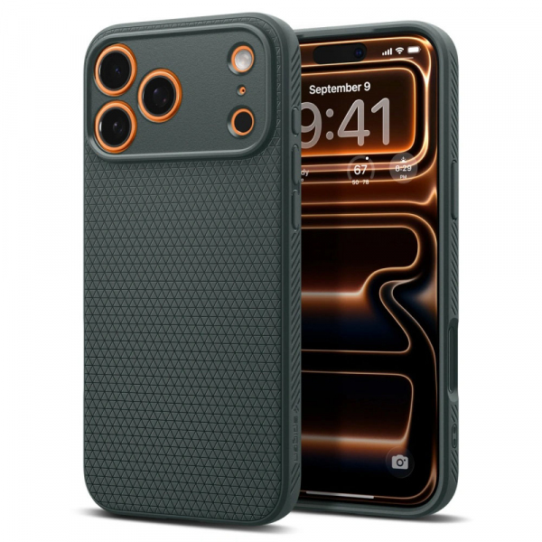 Husa pentru Apple iPhone 17 Pro, Spigen, Liquid Air, Verde ACS10333