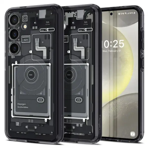 Husa pentru Samsung Galaxy S24 S921, Spigen, Ultra Hybrid Zero One, Neagra Mata ACS07350