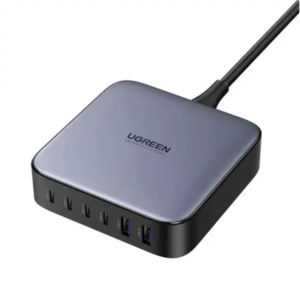 Incarcator Statie UGREEN CD271 Nexode, 200W, 5A, 2 x USB-A - 4 x USB-C, Gri