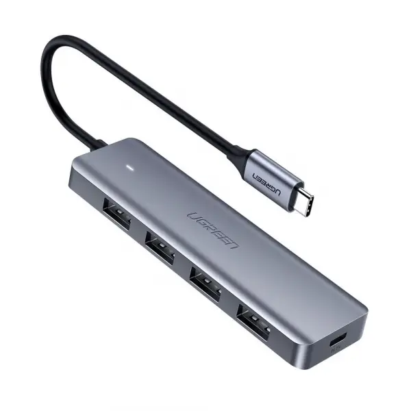 Hub USB-C UGREEN CM219, 4 x USB-A 3.0 - 1 x USB-C, Gri