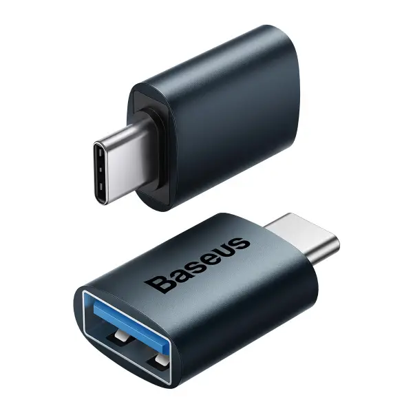 Adaptor OTG USB-C - USB-A Baseus Ingenuity, Albastru ZJJQ000003