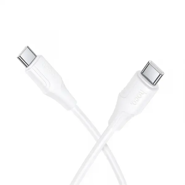 Cablu Date si Incarcare USB-C - USB-C HOCO X124, 60W, 1m, Alb