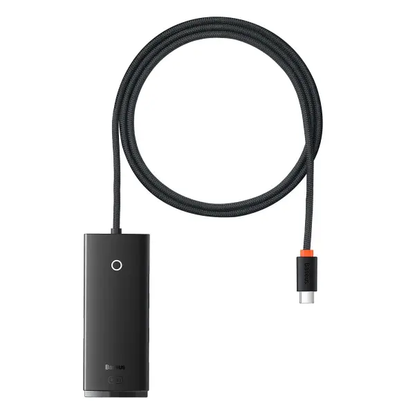 Hub USB-C Baseus Lite, 4 x USB-A 3.0 - 1 x USB-C, 1m, Negru WKQX030401