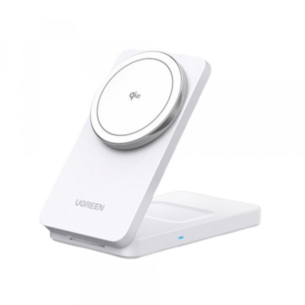 Incarcator Retea Wireless UGREEN W706 2in1, 20W, 1.67A, Alb