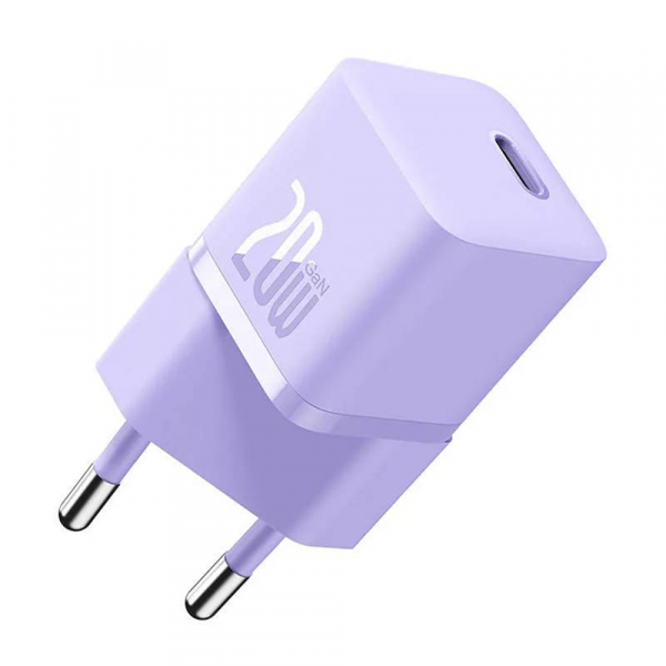 Incarcator Retea Baseus, 20W, 3A, 1 x USB-C, Mov CCGN050105