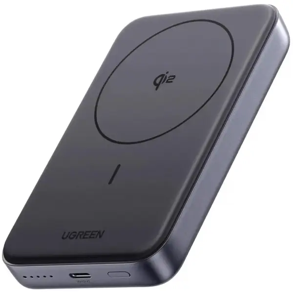 Baterie Externa UGREEN PB761, 10000mAh, 30W, PD + FQI, 1 x QI - 1 x USB-C, Gri