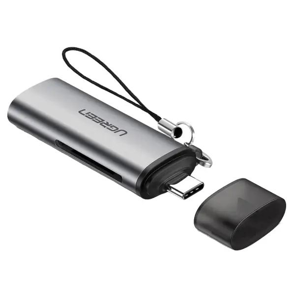 Cititor Card USB-C UGREEN CM184, SD - microSD, Gri