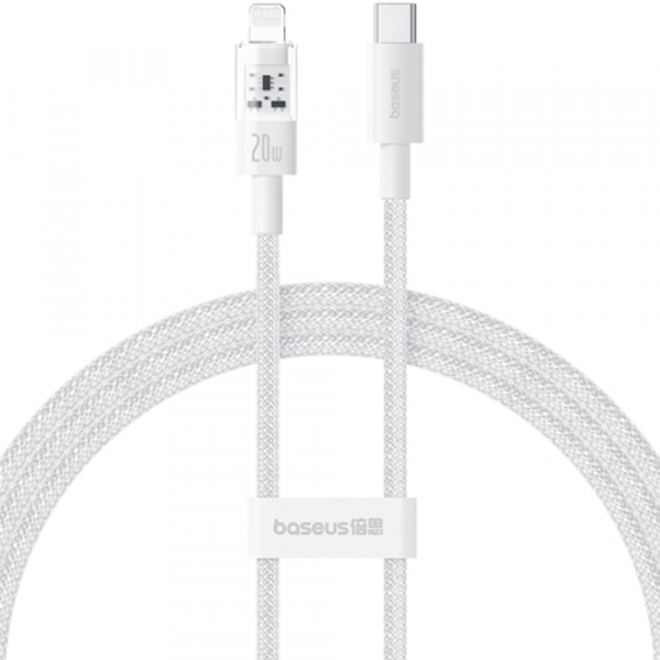 Cablu Date si Incarcare USB-C - Lightning Baseus Gem, 20W, 2m, Alb P10373001211-01