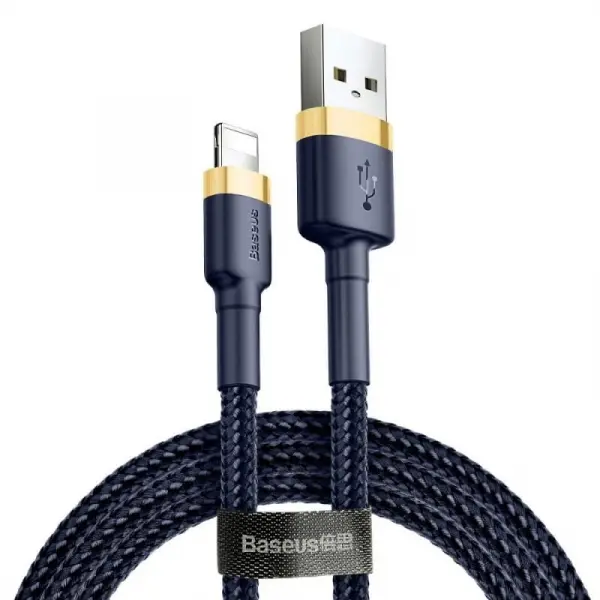 Cablu Date si Incarcare USB-A - Lightning Baseus Cafule, 18W, 2m, Bleumarin CALKLF-CV3