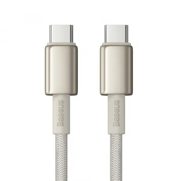 Cablu Date si Incarcare USB-C - USB-C Baseus Tungsten Gold, 100W, 1m, Auriu P10319800G21-00