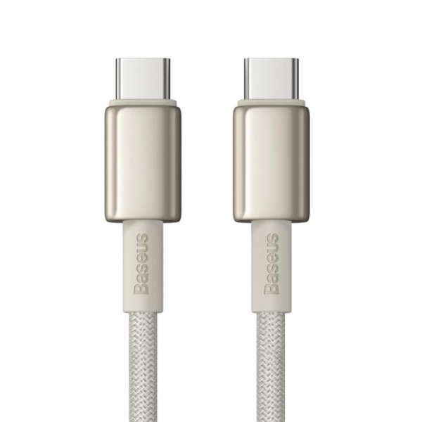 Cablu Date si Incarcare USB-C - USB-C Baseus Tungsten Gold, 100W, 1m, Auriu P10319800G21-00