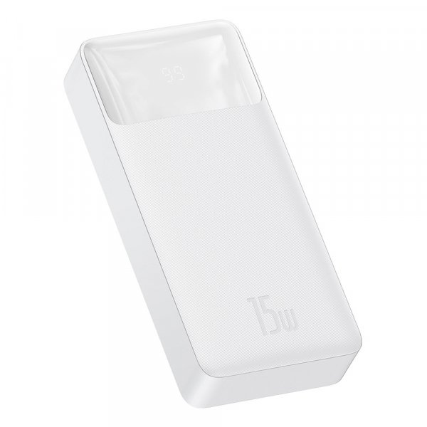 Baterie Externa Baseus Bipow, 20000mAh, 15W, 1 x USB-C - 2 x USB-A, Alba PPBD050102