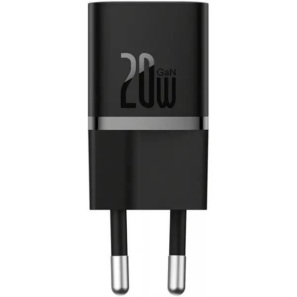 Incarcator Retea Baseus GaN5 Mini, 20W, 3A, 1 x USB-C, Negru CCGN050101