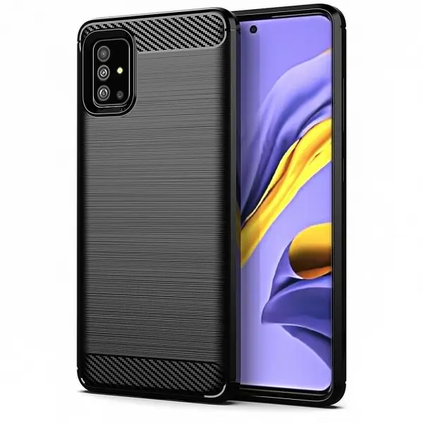 Husa pentru Samsung Galaxy A51 5G A516, Forcell, Carbon, Neagra