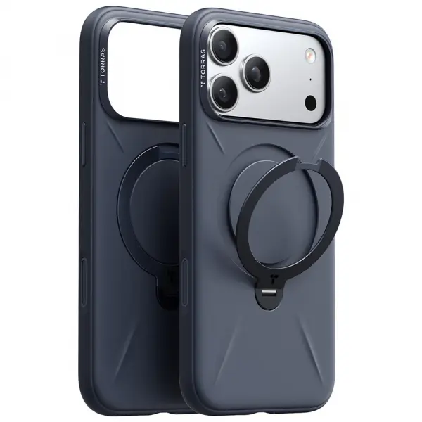Husa MagSafe pentru Apple iPhone 17 Pro, Torras, QPRO Silicone, Bleumarin