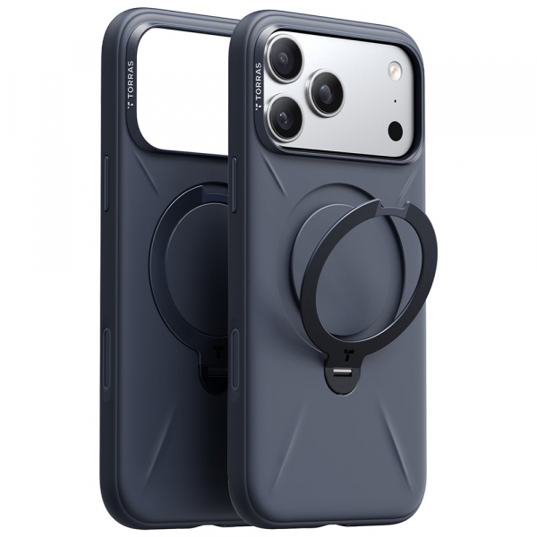Husa MagSafe pentru Apple iPhone 17 Pro, Torras, QPRO Silicone, Bleumarin