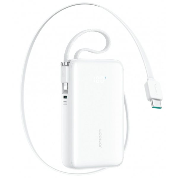 Baterie Externa Joyroom JR-PR2L, 10000mAh, 35W, QC + PD, 1 x Lightning - 1 x USB-C, Alba