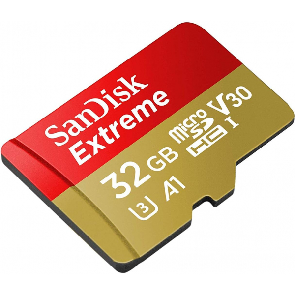 Card Memorie microSDHC SanDisk Extreme, 32Gb, Clasa 10 / UHS-1 U3 SDSQXAF-032G-GN6MN