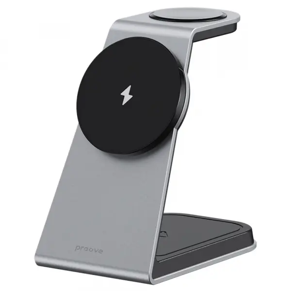 Incarcator Retea Wireless Proove Omni Power 3in1, 15W, 1.67A, Gri WSOP15020003