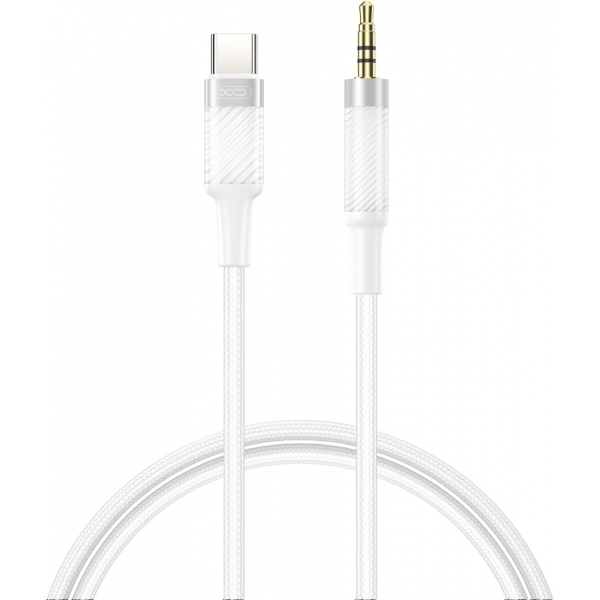 Cablu Audio USB-C - 3.5mm XO Design NB-R279B, 1m, Alb