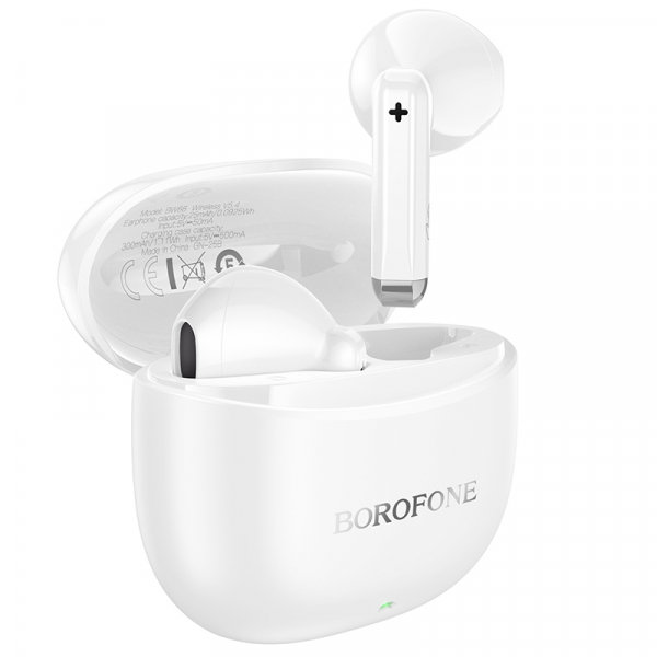 Handsfree Bluetooth Borofone BW88 Deep Rhyme, TWS, Alb