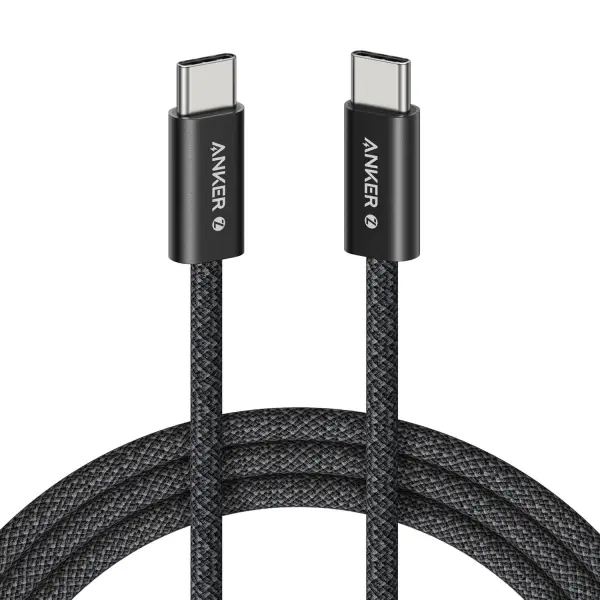 Cablu Date si Incarcare USB-C - USB-C Anker Zolo, 240W, 1.8m, Negru A8060H12