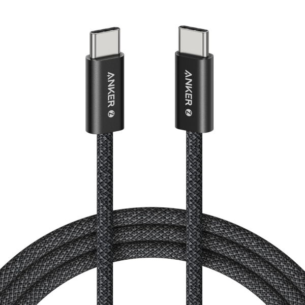 Cablu Date si Incarcare USB-C - USB-C Anker Zolo, 240W, 1.8m, Negru A8060H12