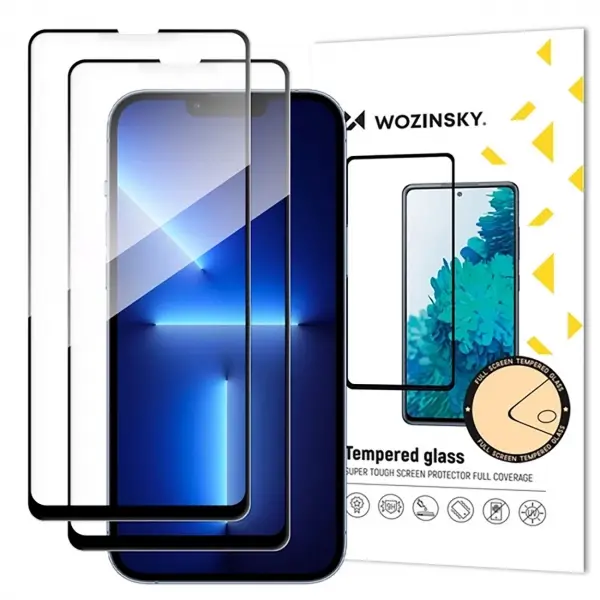Folie de protectie Ecran WZK pentru Samsung Galaxy S25 FE, Sticla Securizata, Full Glue, Set 2 bucati, Neagra