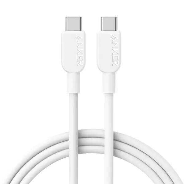 Cablu Date si Incarcare USB-C - USB-C Anker 310, 240W, 1.8m, Alb A81D6H21