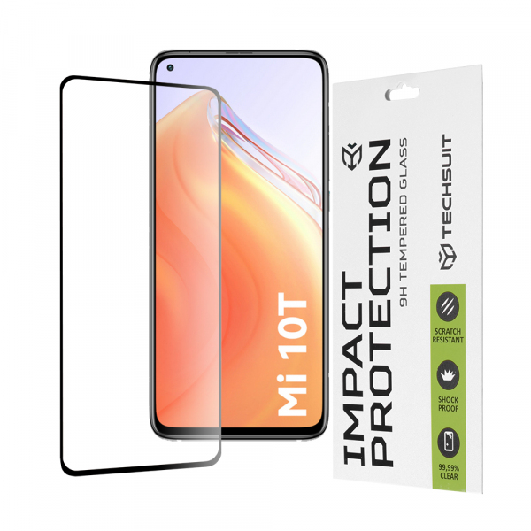 Folie de protectie Ecran Techsuit pentru Xiaomi Mi 10T 5G / 10T Pro 5G, Sticla Securizata, Full Glue, 111D, Neagra