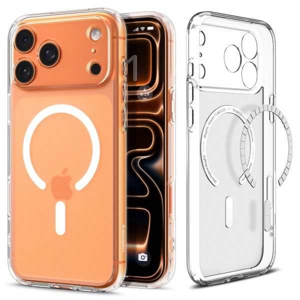 Husa MagSafe pentru Apple iPhone 17 Pro Max, Spigen, Ultra Hybrid, Alba Satinata ACS10286
