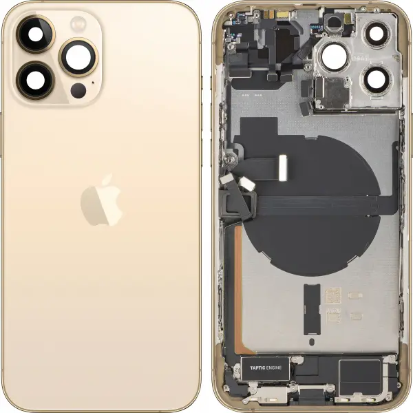 Capac Baterie Apple iPhone 13 Pro Max, Cu Carcasa Mijloc, Full Parts, Auriu, Swap