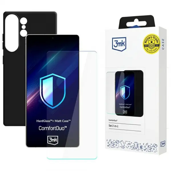 Husa pentru Samsung Galaxy S26 Ultra S948, 3MK, ComfortDuo, Neagra