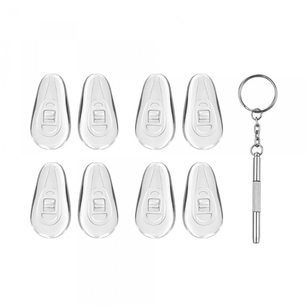Pernute Siliconice Ochelari si Surubelnita Techsuit ST1, Set 4 bucati, Transparente