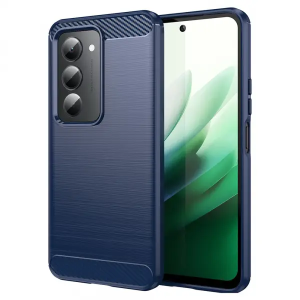 Husa pentru Xiaomi Redmi 15 5G / 15 4G, Techsuit, Carbon, Albastra