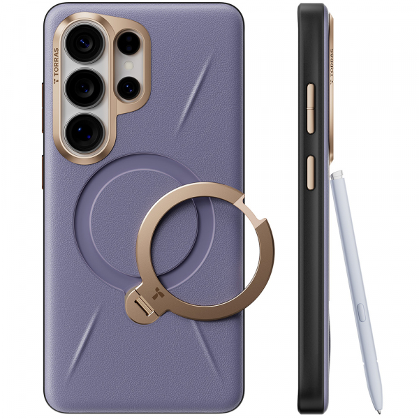 Husa MagSafe pentru Samsung Galaxy S26 Ultra S948, Torras, QPRO Leather, Mov