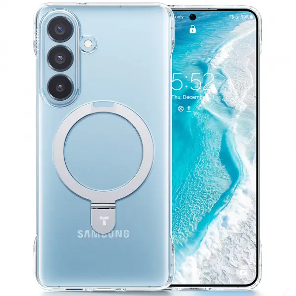 Husa MagSafe pentru Samsung Galaxy S26 Plus S947, Torras, Ostand Slim, Transparenta